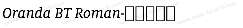 Oranda BT Roman字体转换